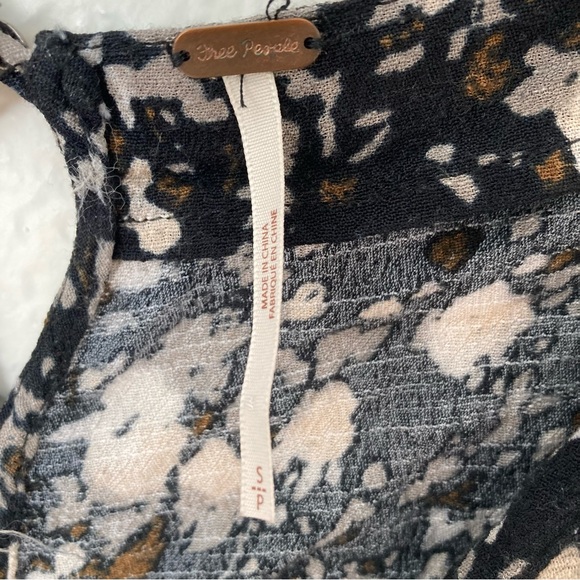 Free People All the Right Ruffles Multicolor Bell Sleeve Wrap Romper, Size S - Picture 6 of 8